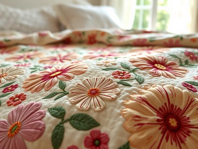 Flea Market Flowers Quilt Pattern: